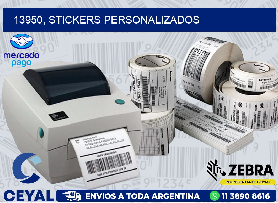 13950, stickers personalizados