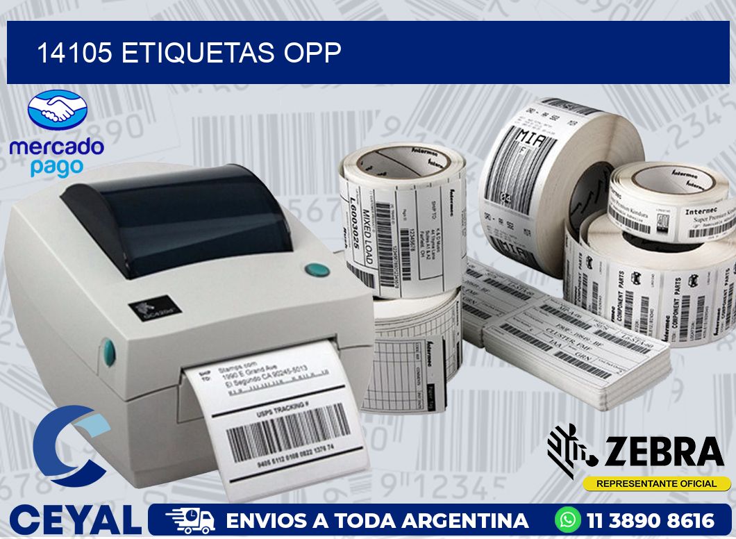 14105 ETIQUETAS OPP