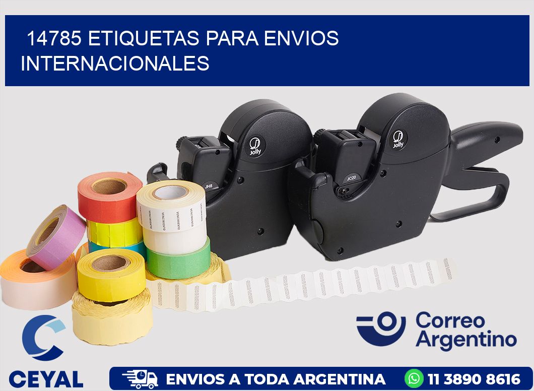 14785 ETIQUETAS PARA ENVIOS INTERNACIONALES