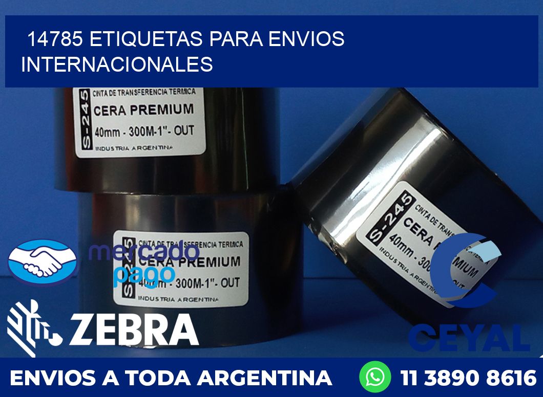 14785 ETIQUETAS PARA ENVIOS INTERNACIONALES