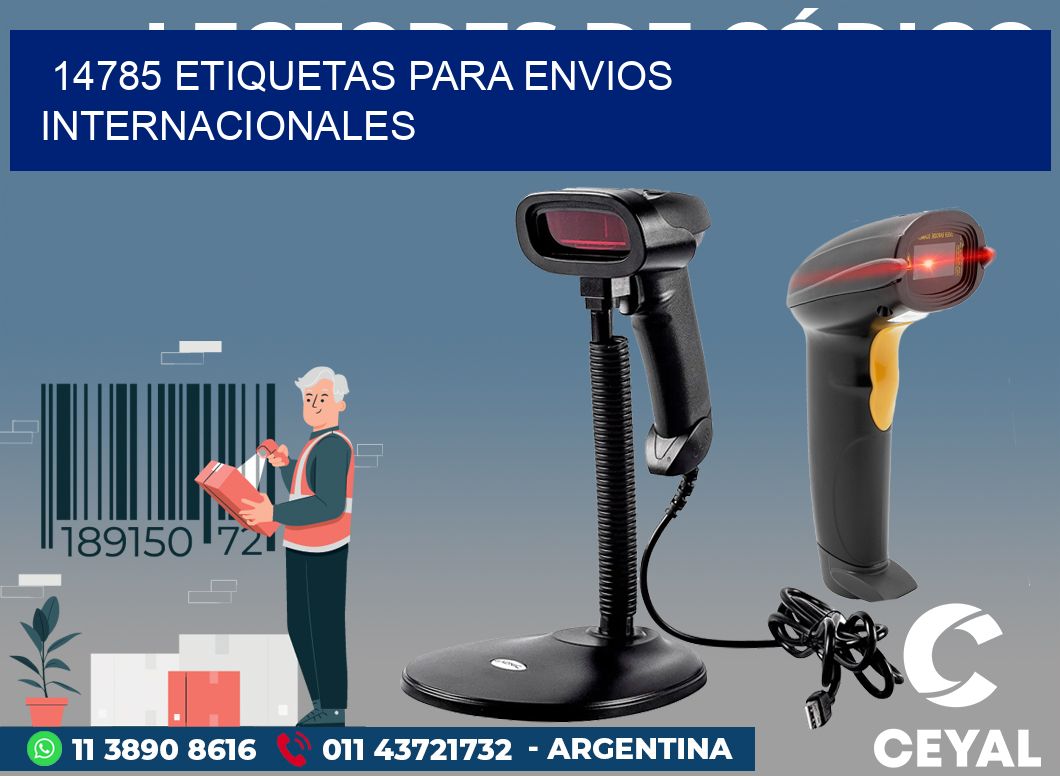 14785 ETIQUETAS PARA ENVIOS INTERNACIONALES