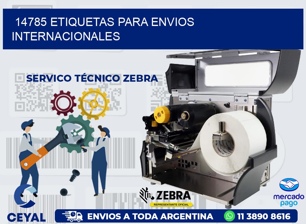 14785 ETIQUETAS PARA ENVIOS INTERNACIONALES