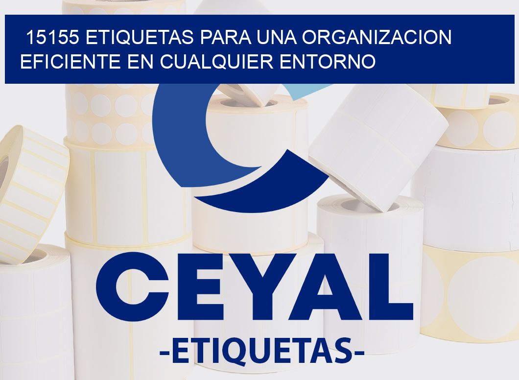 15155 ETIQUETAS PARA UNA ORGANIZACION EFICIENTE EN CUALQUIER ENTORNO