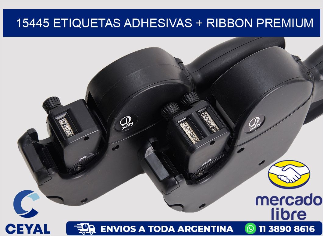 15445 ETIQUETAS ADHESIVAS + RIBBON PREMIUM