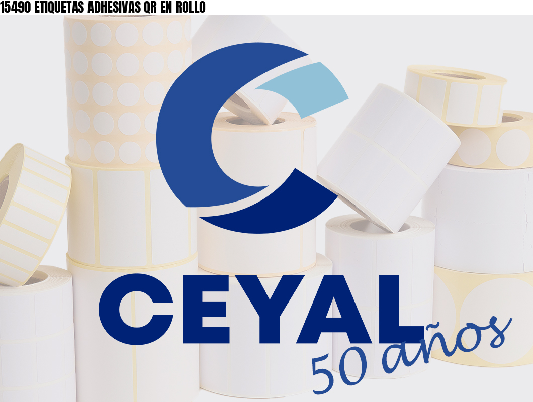 15490 ETIQUETAS ADHESIVAS QR EN ROLLO