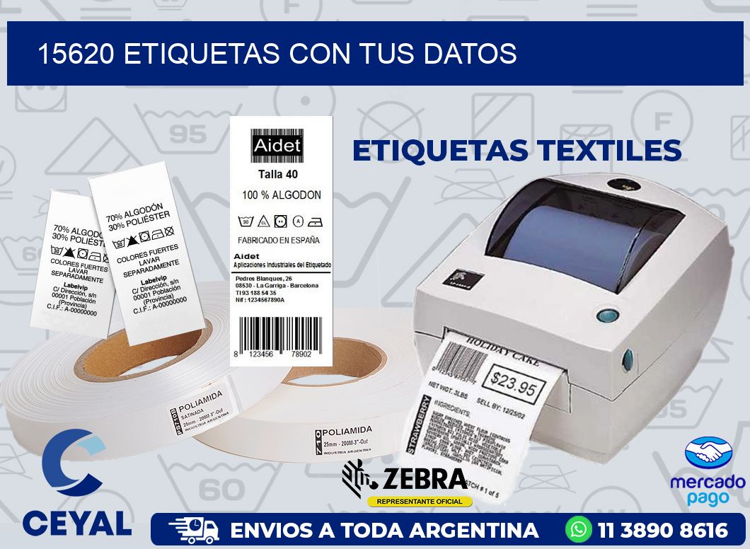 15620 ETIQUETAS CON TUS DATOS