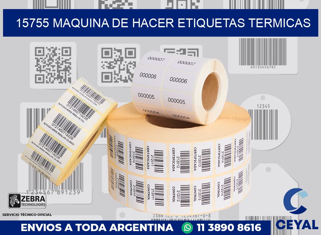 15755 MAQUINA DE HACER ETIQUETAS TERMICAS
