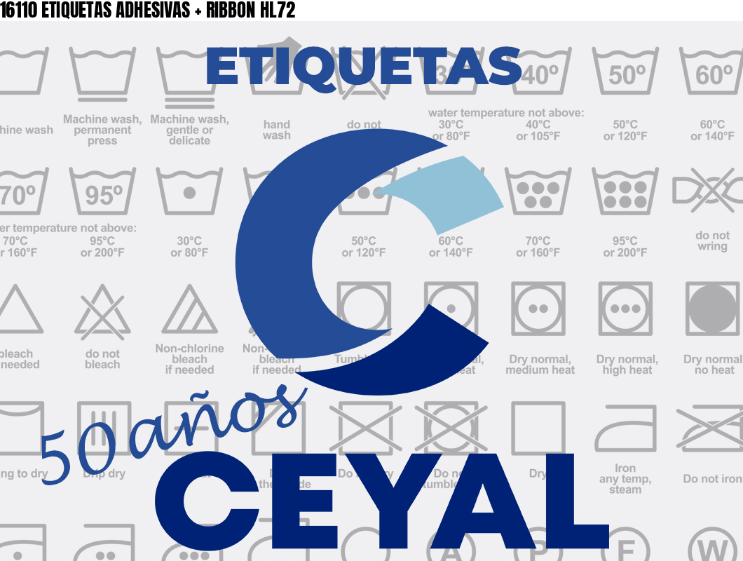 16110 ETIQUETAS ADHESIVAS + RIBBON HL72