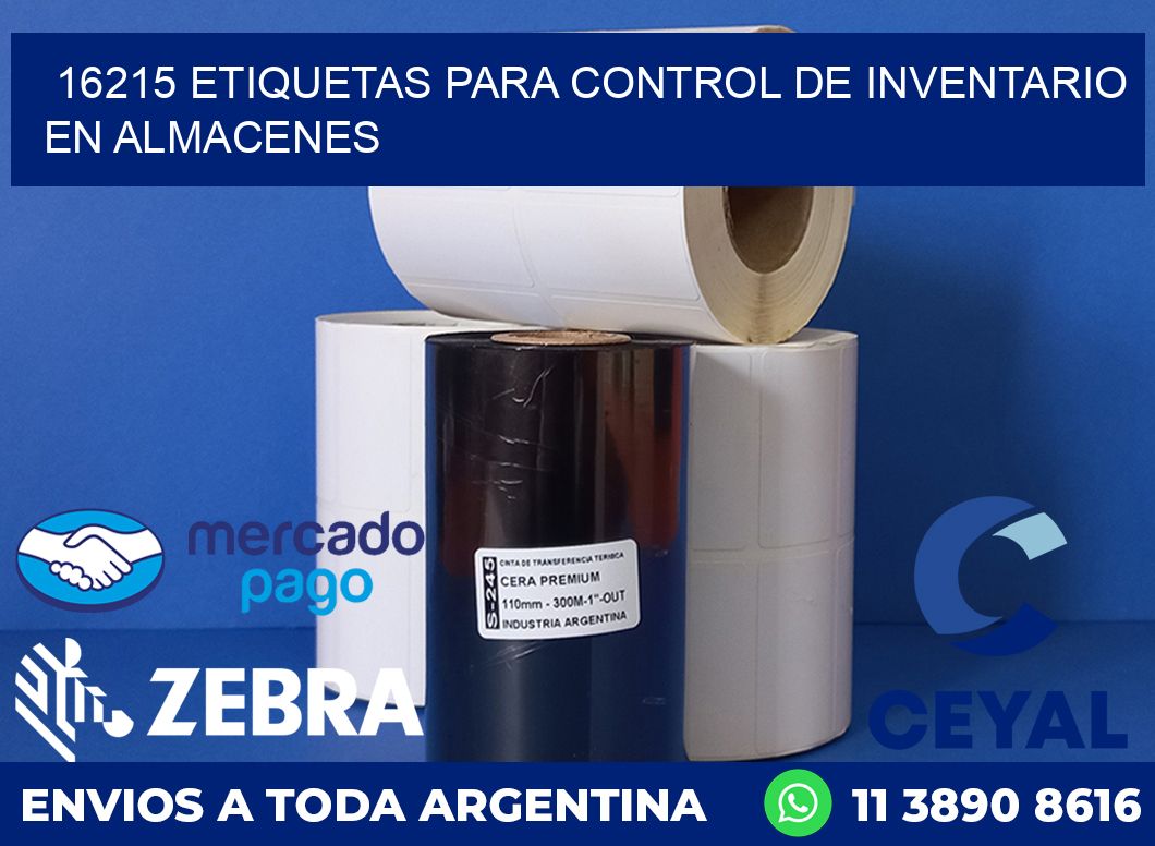 16215 ETIQUETAS PARA CONTROL DE INVENTARIO EN ALMACENES