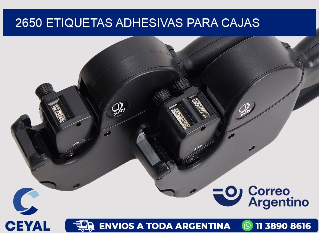 2650 ETIQUETAS ADHESIVAS PARA CAJAS