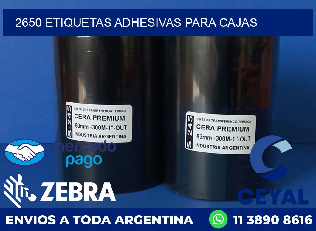 2650 ETIQUETAS ADHESIVAS PARA CAJAS