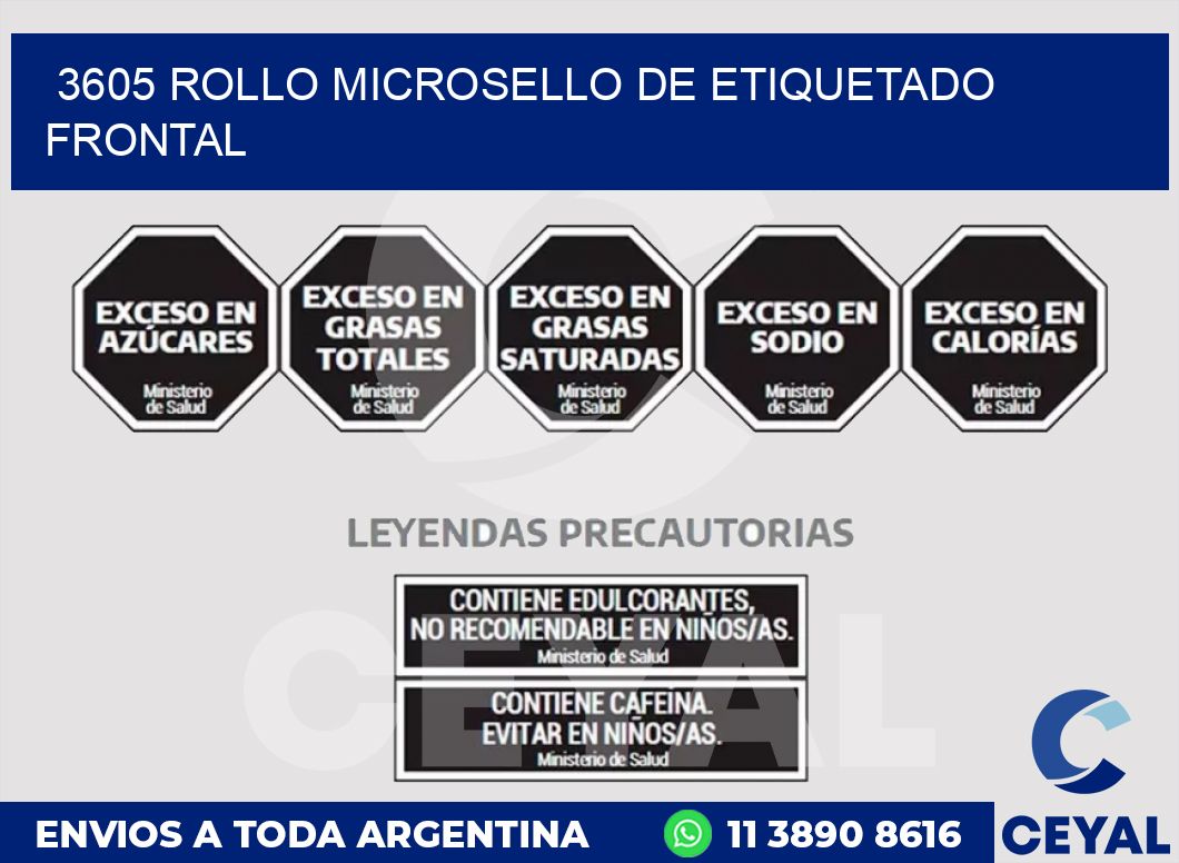 3605 ROLLO MICROSELLO DE ETIQUETADO FRONTAL