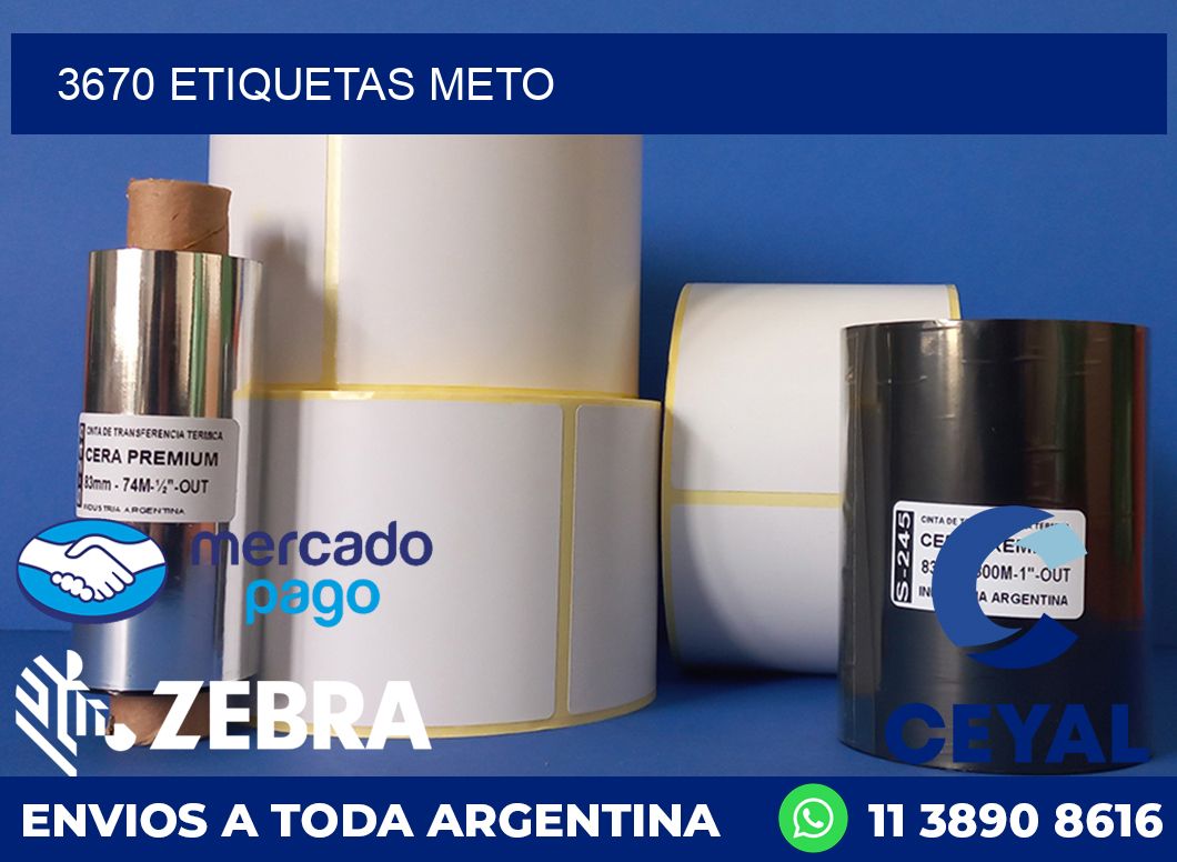 3670 ETIQUETAS METO
