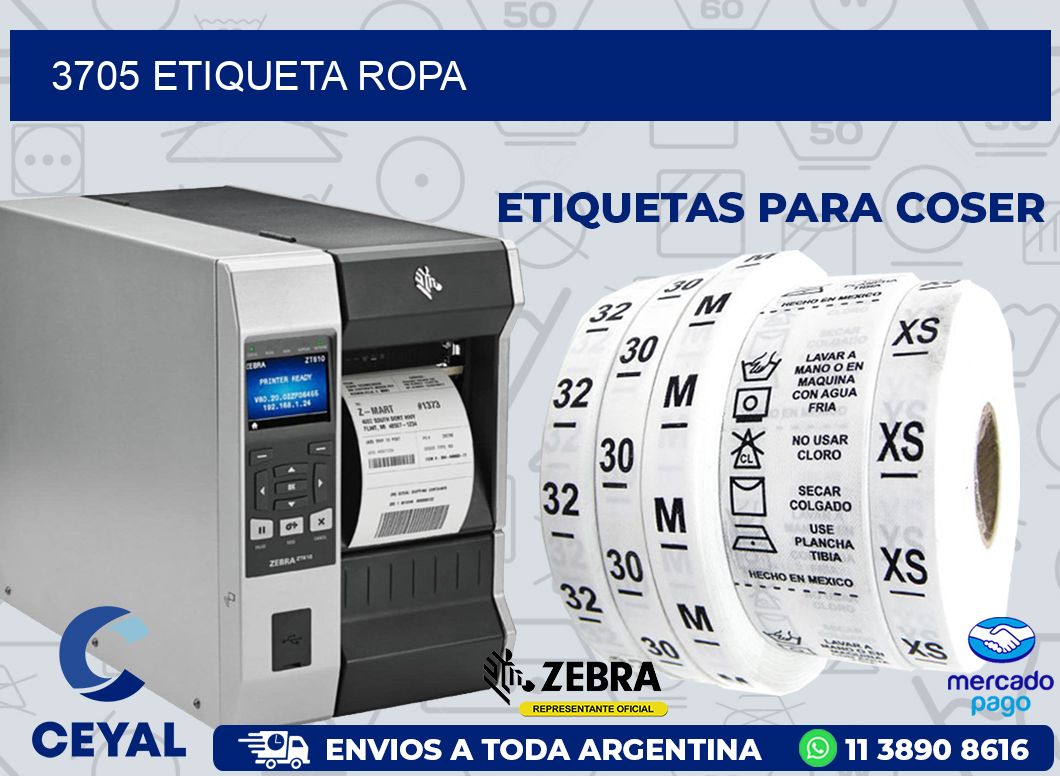 3705 ETIQUETA ROPA