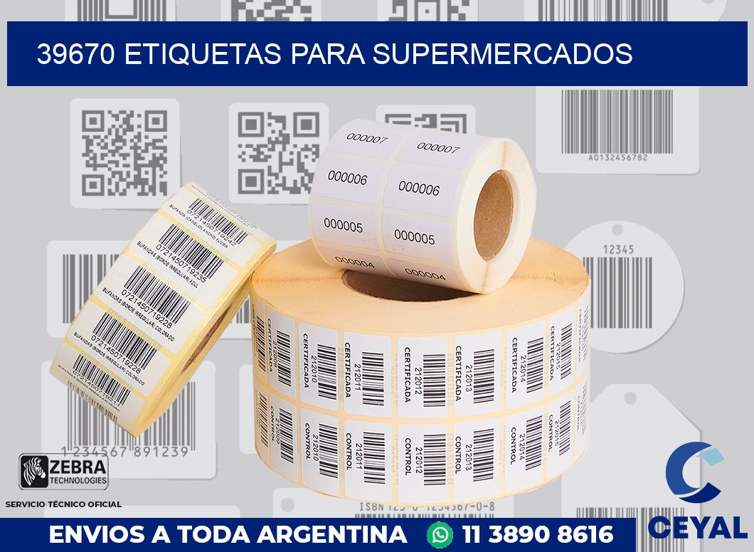 39670 ETIQUETAS PARA SUPERMERCADOS