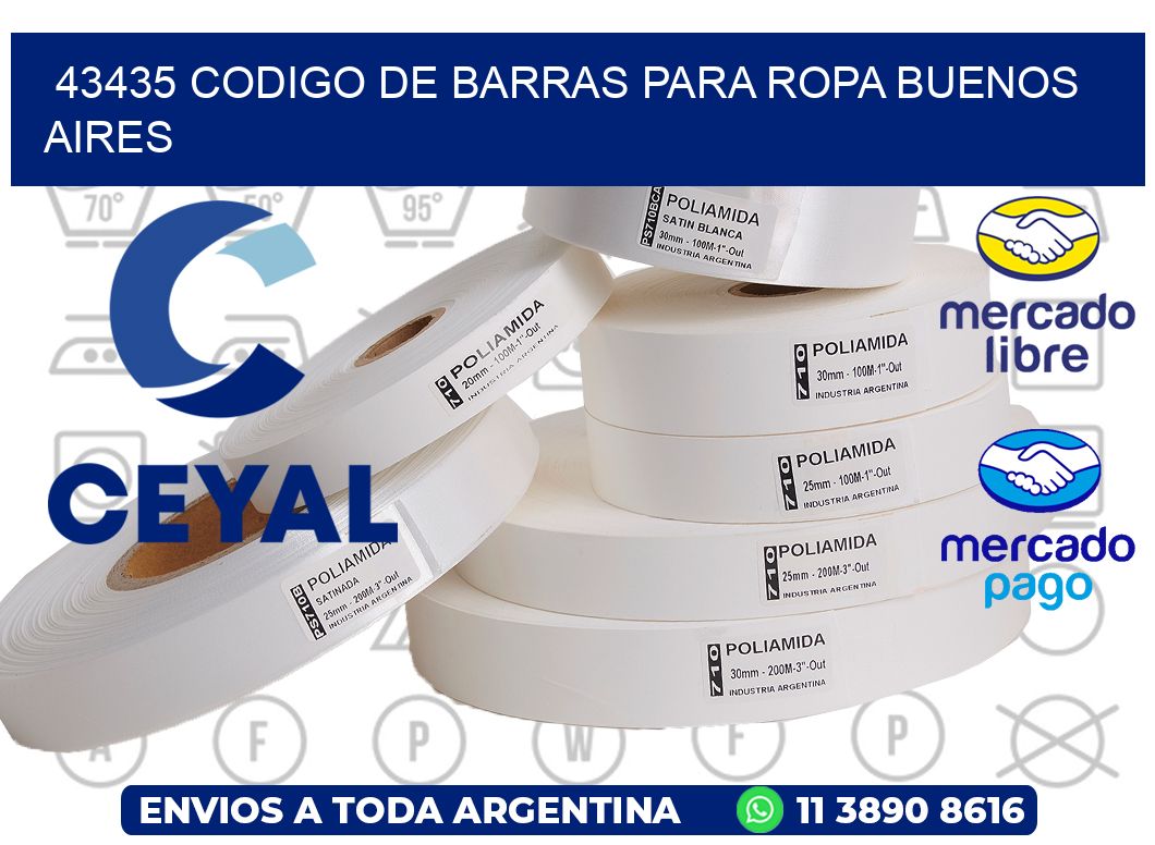 43435 CODIGO DE BARRAS PARA ROPA BUENOS AIRES