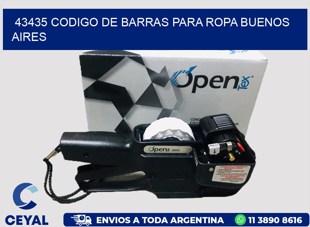 43435 CODIGO DE BARRAS PARA ROPA BUENOS AIRES