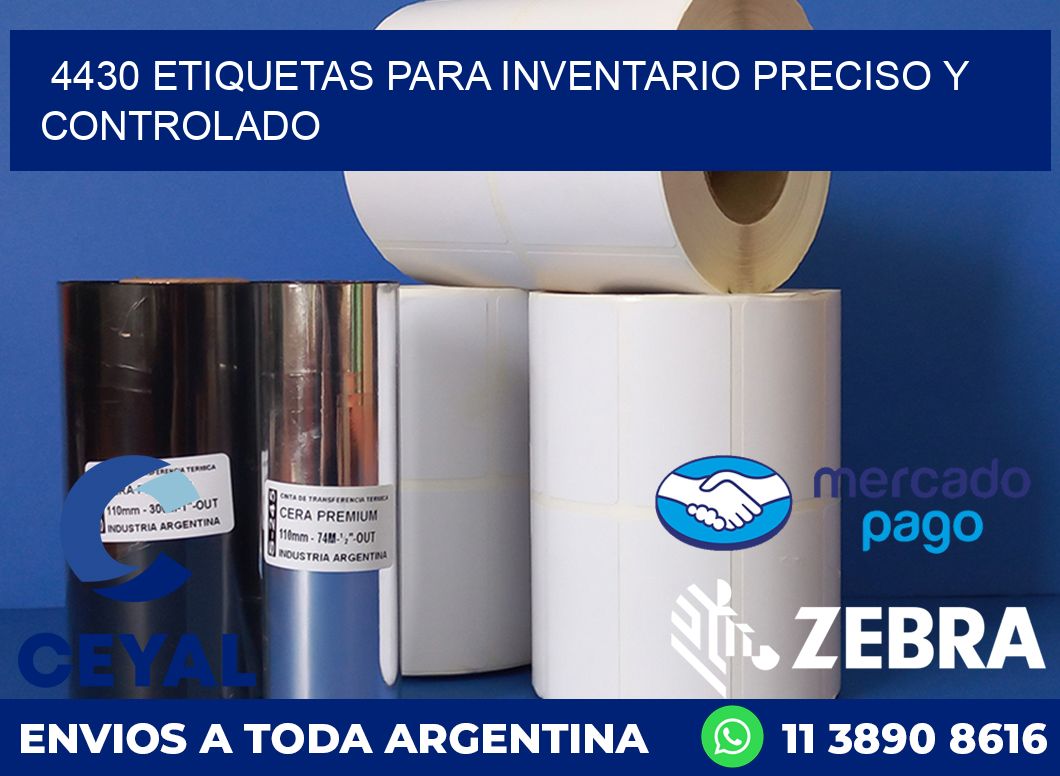 4430 ETIQUETAS PARA INVENTARIO PRECISO Y CONTROLADO