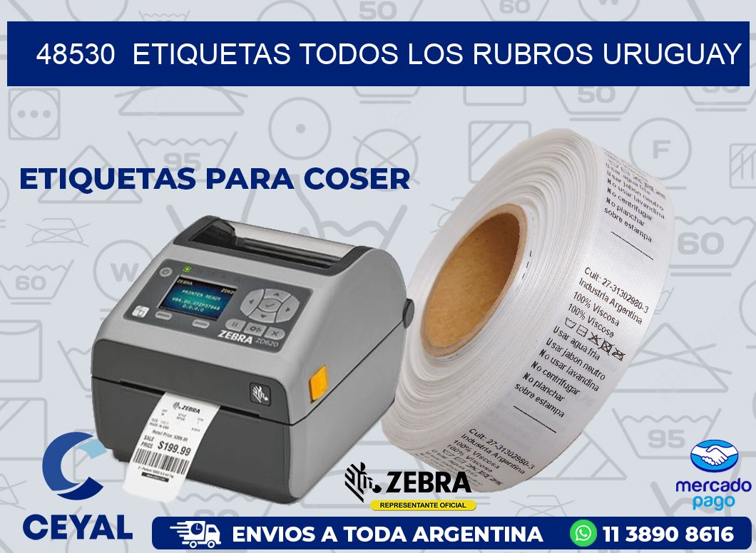 48530 ETIQUETAS TODOS LOS RUBROS URUGUAY