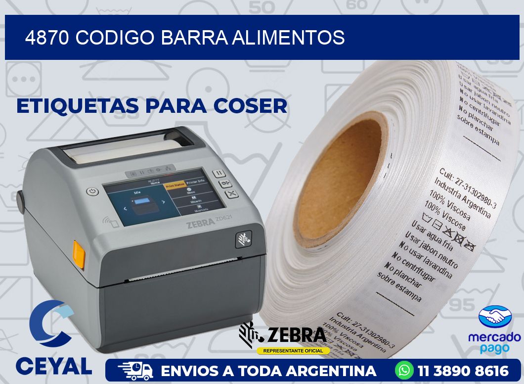 4870 CODIGO BARRA ALIMENTOS