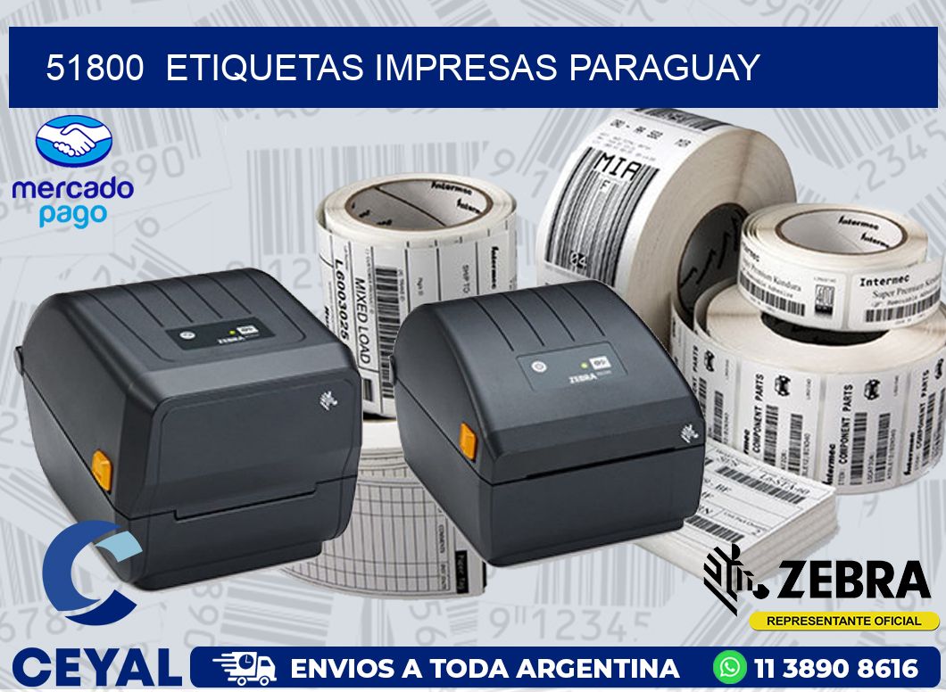 51800  ETIQUETAS IMPRESAS PARAGUAY