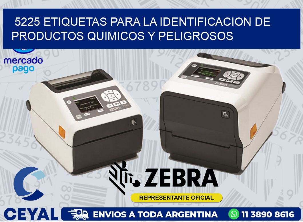 5225 ETIQUETAS PARA LA IDENTIFICACION DE PRODUCTOS QUIMICOS Y PELIGROSOS