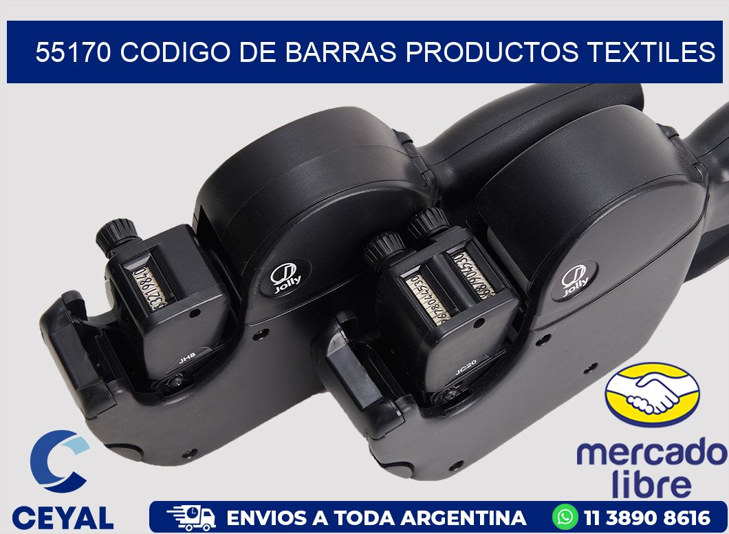 55170 CODIGO DE BARRAS PRODUCTOS TEXTILES