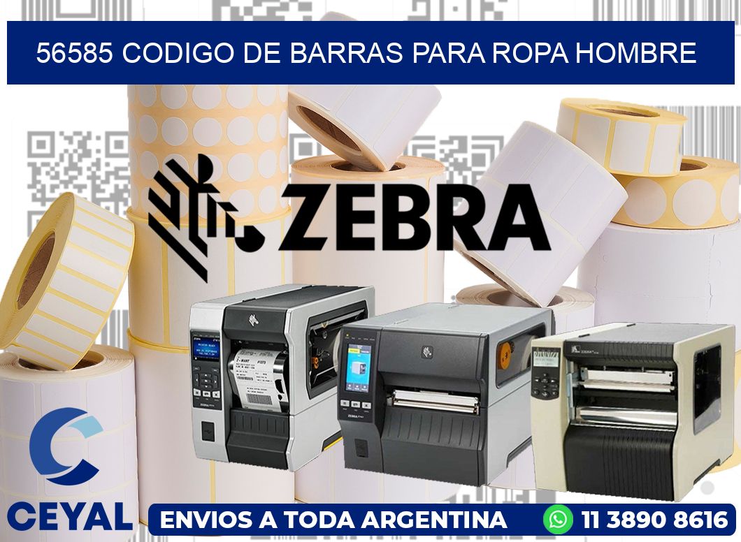 56585 CODIGO DE BARRAS PARA ROPA HOMBRE