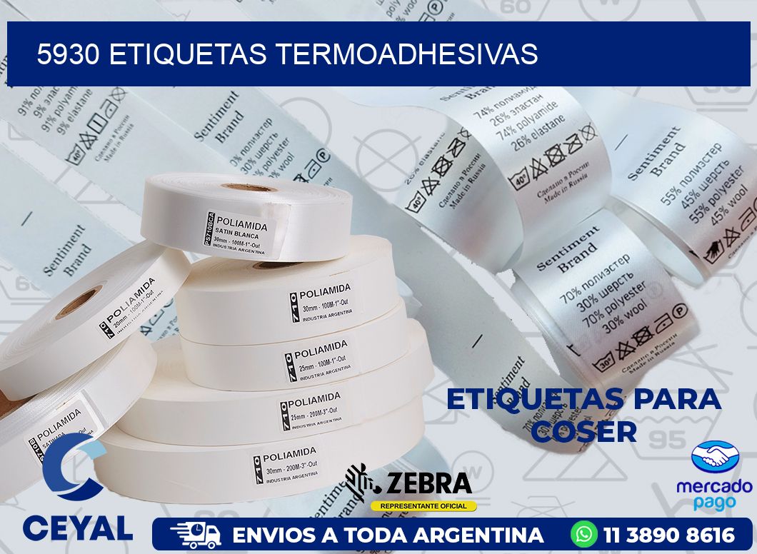 5930 ETIQUETAS TERMOADHESIVAS