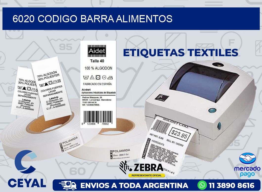 6020 CODIGO BARRA ALIMENTOS