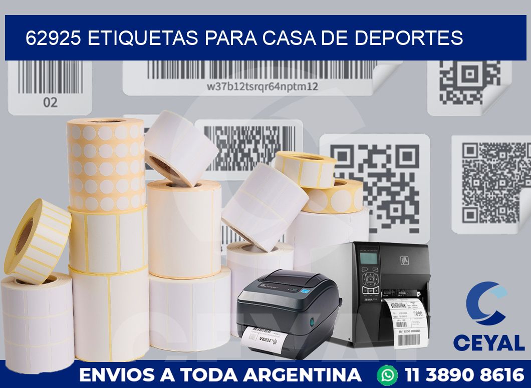 62925 ETIQUETAS PARA CASA DE DEPORTES