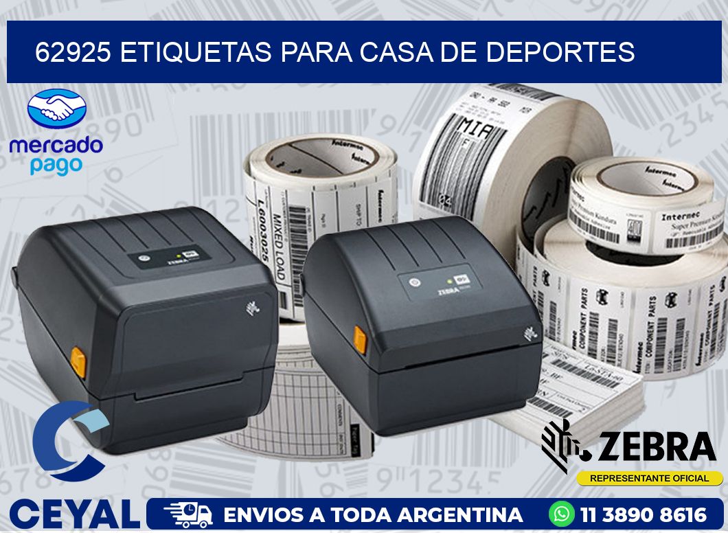 62925 ETIQUETAS PARA CASA DE DEPORTES