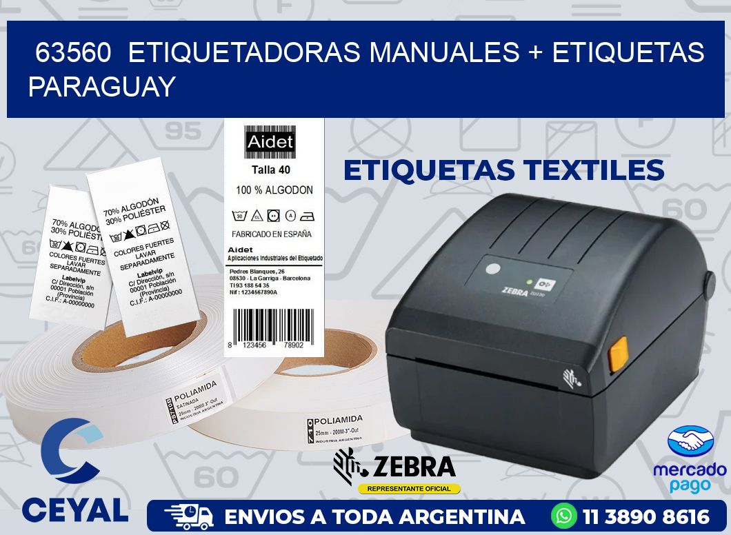 63560 ETIQUETADORAS MANUALES + ETIQUETAS PARAGUAY
