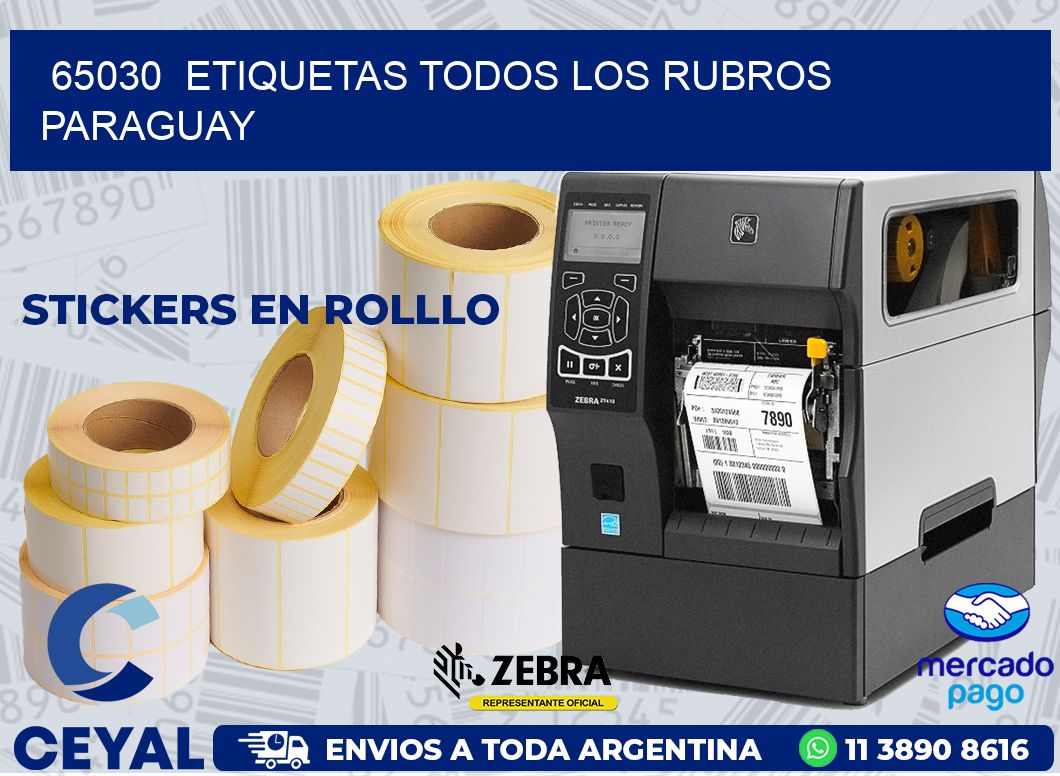 65030  ETIQUETAS TODOS LOS RUBROS PARAGUAY