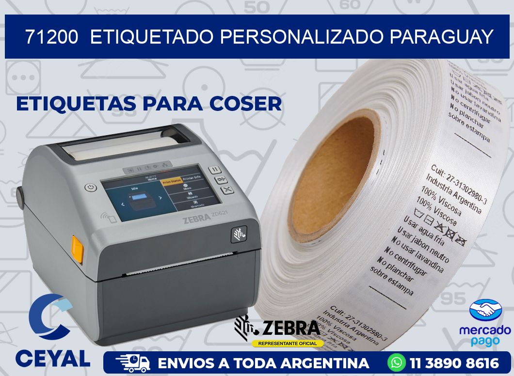 71200 ETIQUETADO PERSONALIZADO PARAGUAY