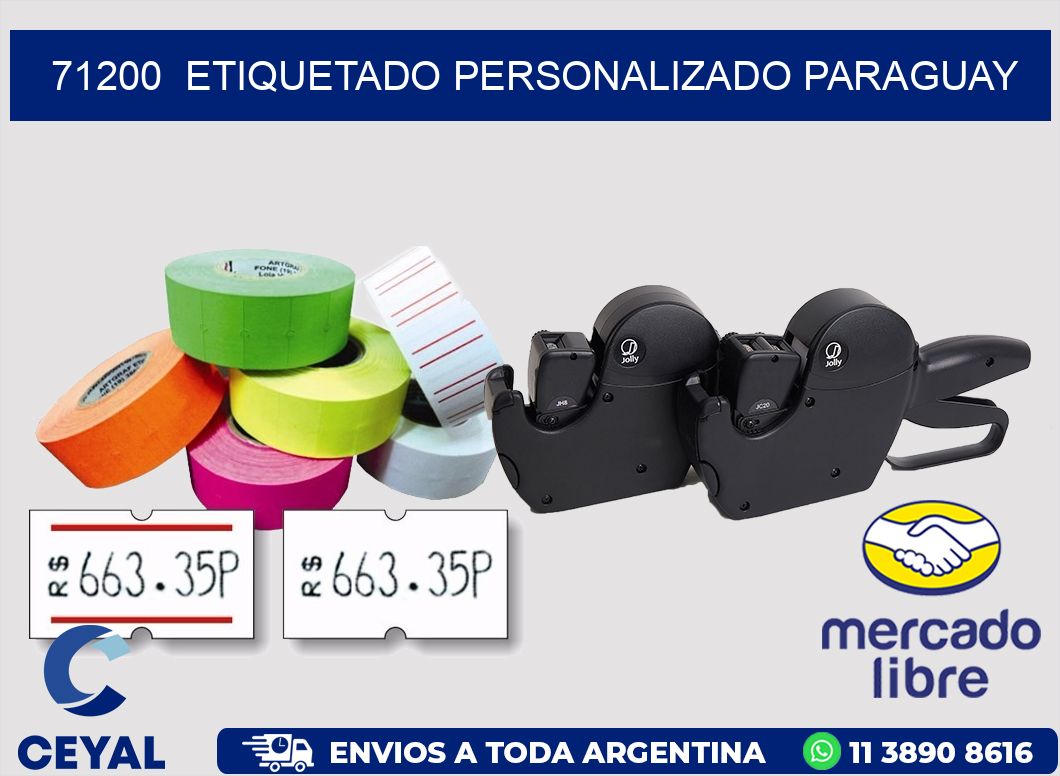 71200 ETIQUETADO PERSONALIZADO PARAGUAY