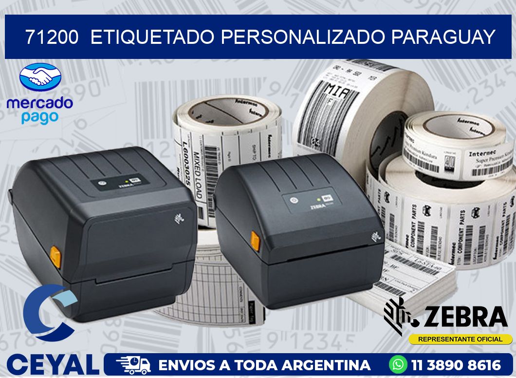 71200  ETIQUETADO PERSONALIZADO PARAGUAY