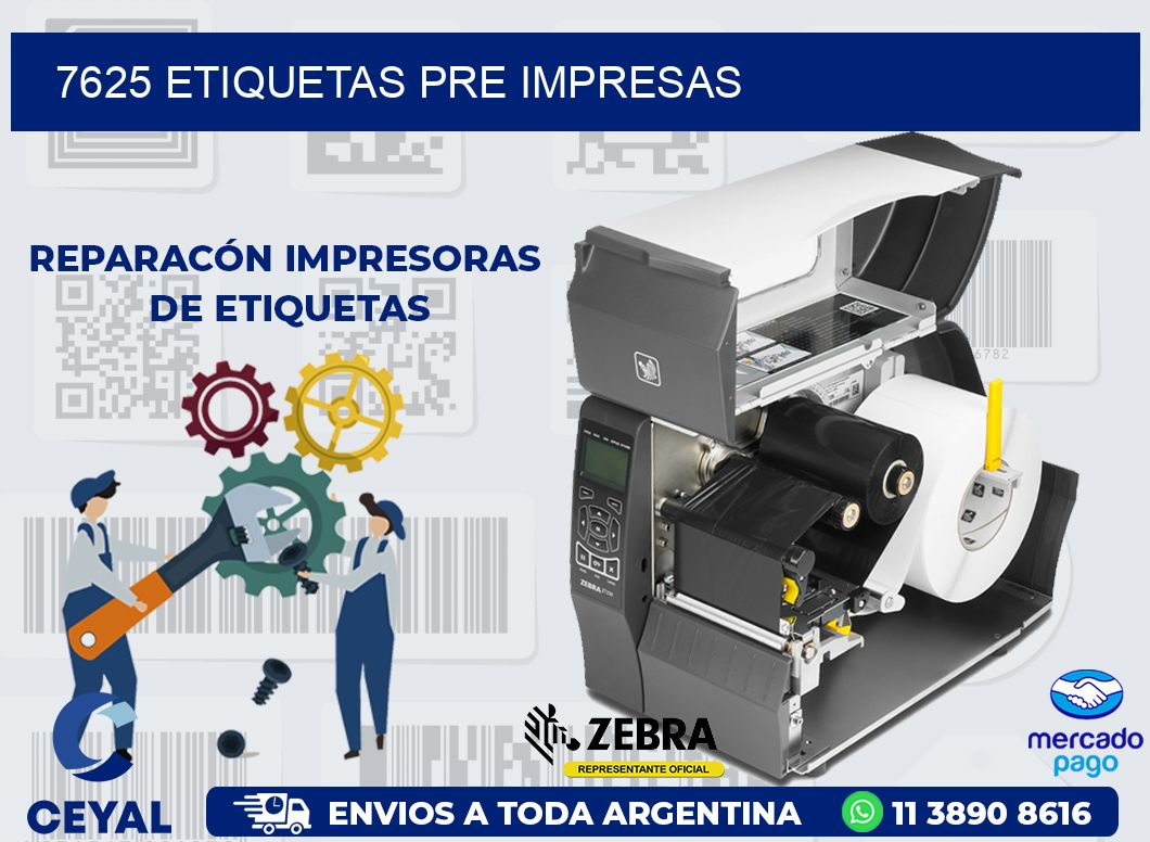 7625 ETIQUETAS PRE IMPRESAS
