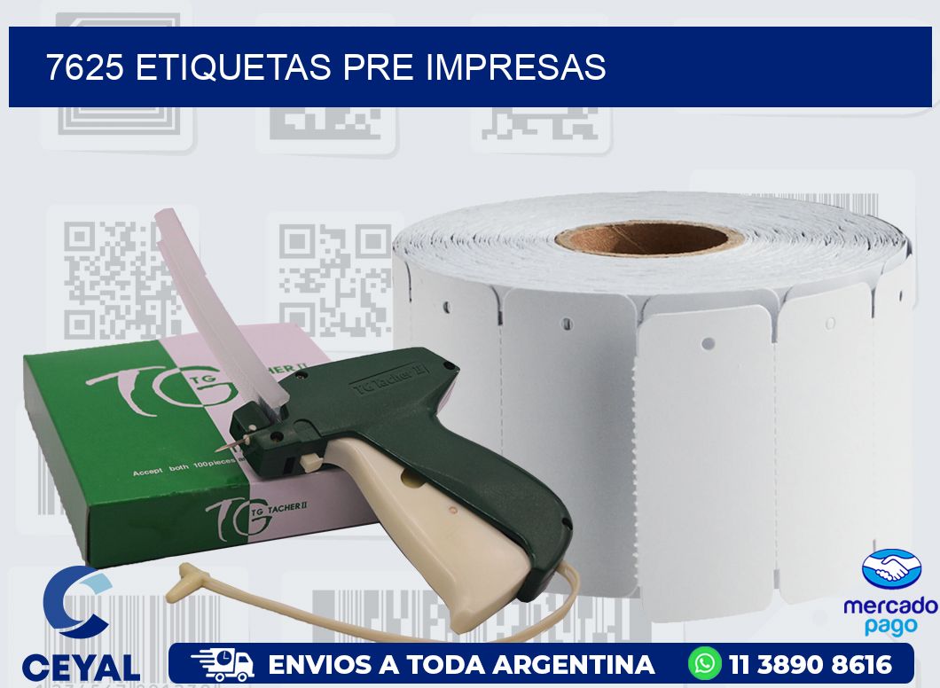 7625 ETIQUETAS PRE IMPRESAS
