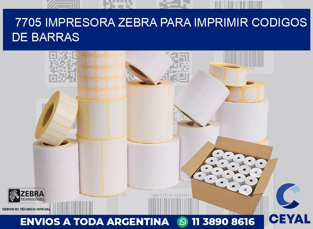 7705 IMPRESORA ZEBRA PARA IMPRIMIR CODIGOS DE BARRAS