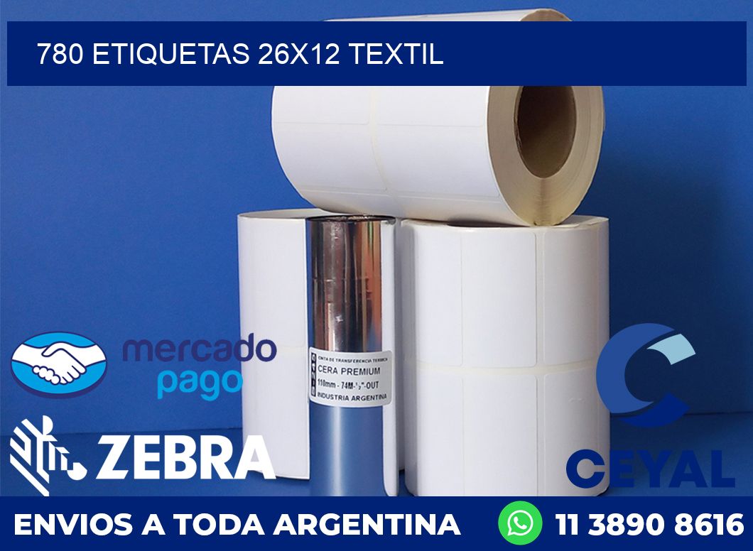 780 ETIQUETAS 26X12 TEXTIL