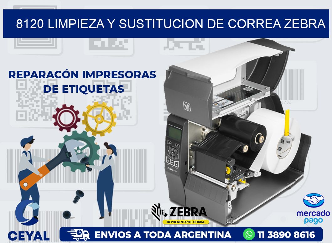 8120 LIMPIEZA Y SUSTITUCION DE CORREA ZEBRA