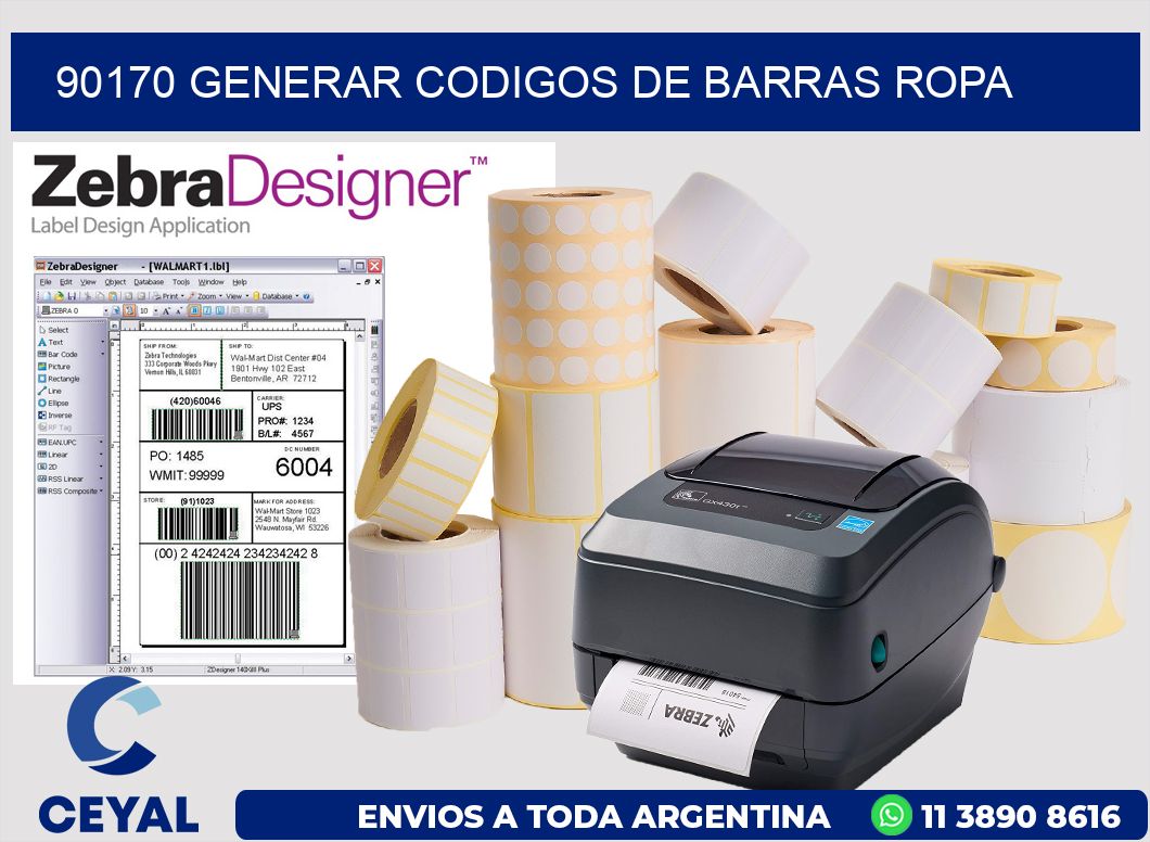 90170 GENERAR CODIGOS DE BARRAS ROPA