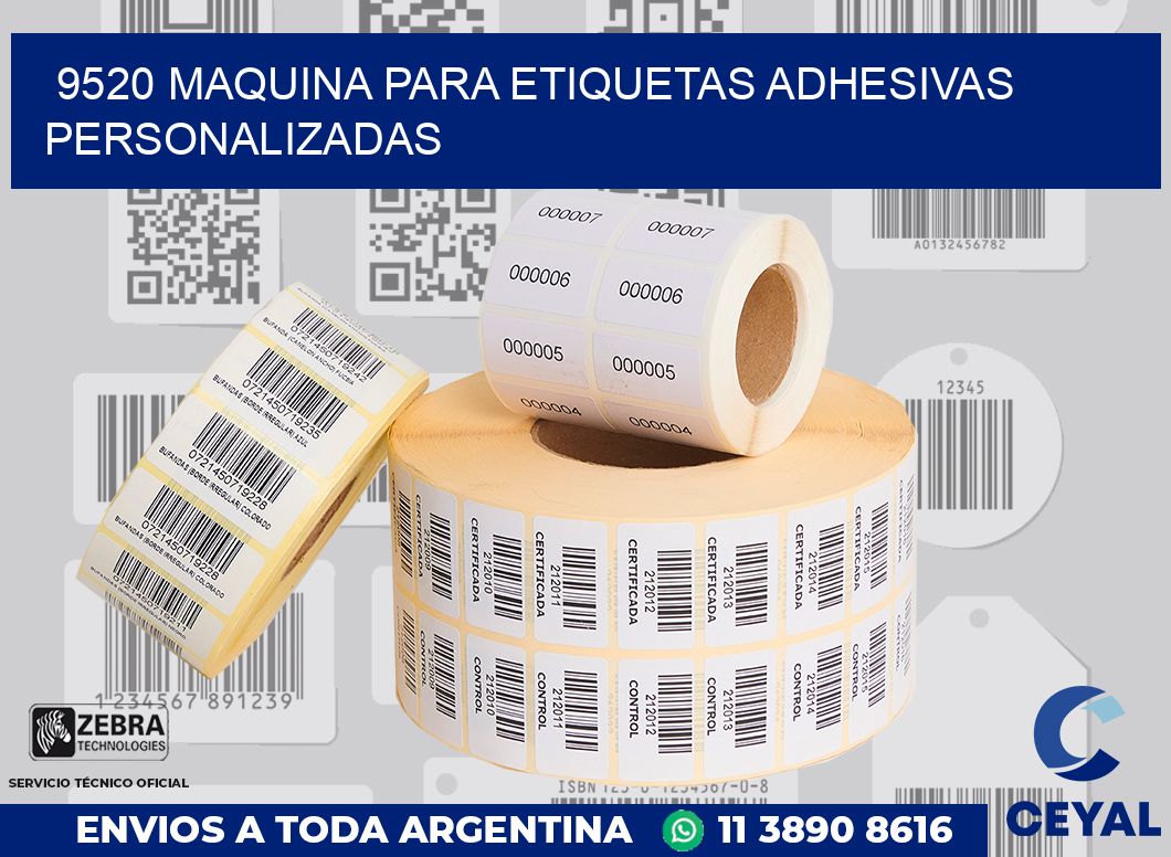 9520 MAQUINA PARA ETIQUETAS ADHESIVAS PERSONALIZADAS