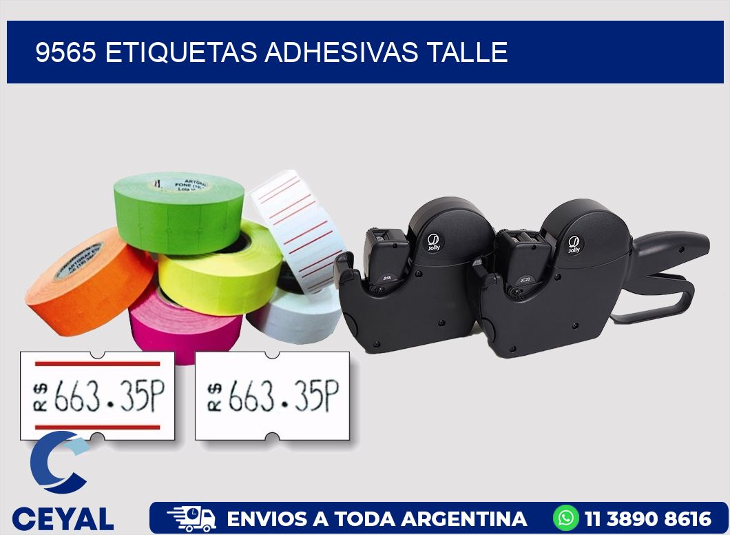 9565 ETIQUETAS ADHESIVAS TALLE