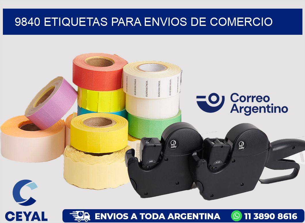 9840 ETIQUETAS PARA ENVIOS DE COMERCIO