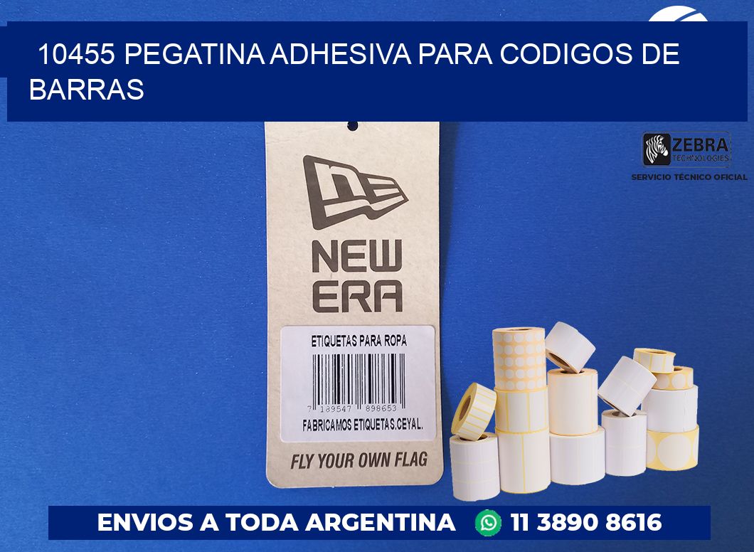 10455 PEGATINA ADHESIVA PARA CODIGOS DE BARRAS