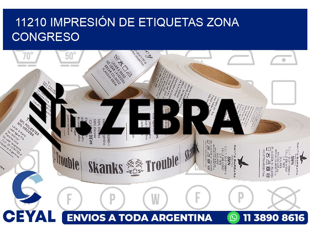 11210 IMPRESIÓN DE ETIQUETAS ZONA CONGRESO