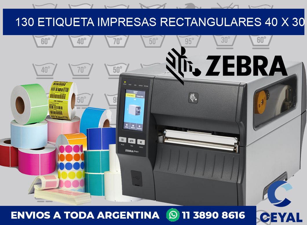 130 ETIQUETA IMPRESAS RECTANGULARES 40 X 30