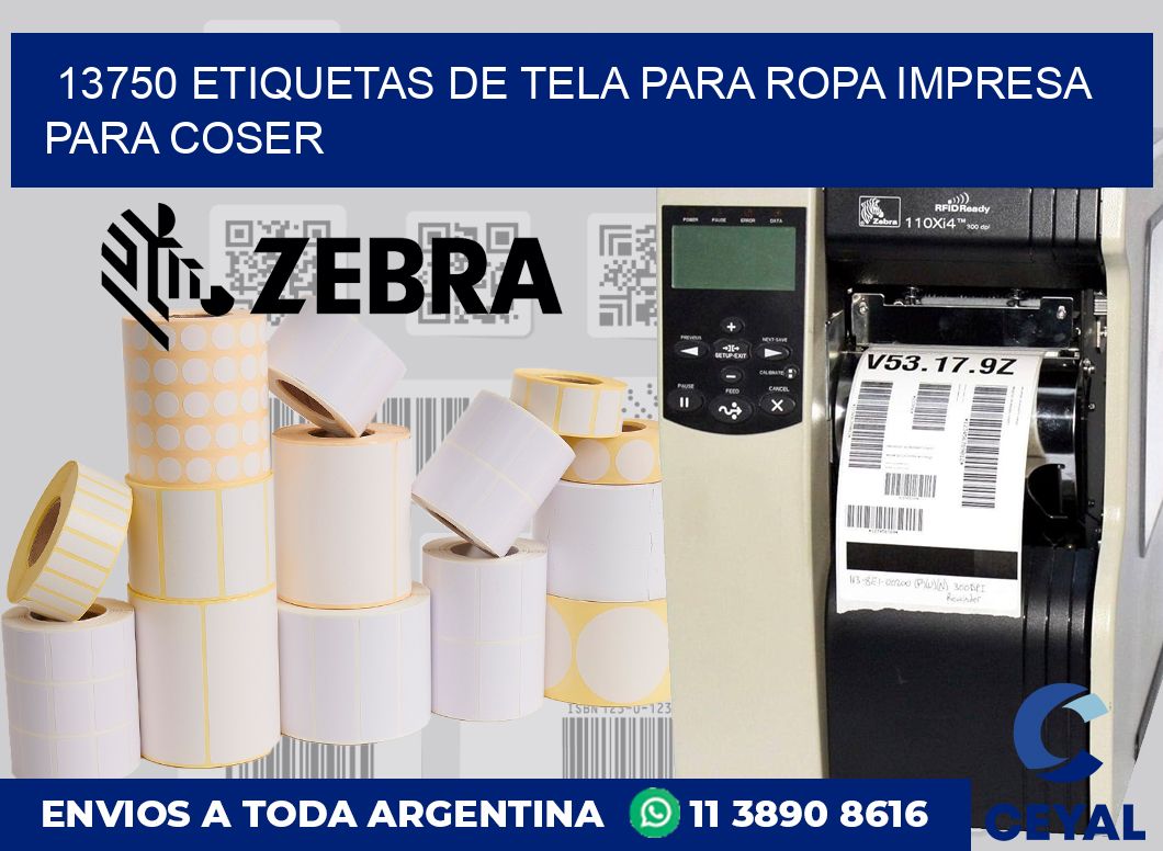 13750 ETIQUETAS DE TELA PARA ROPA IMPRESA PARA COSER